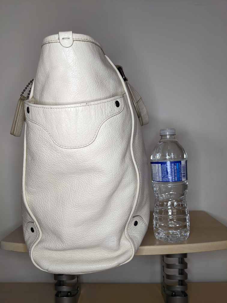 Coach Mickey Tote Off-White Leather Purse Shoulder Bag image indicator(7)