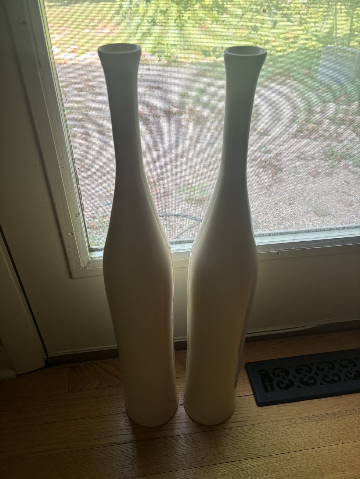 Tall White Decorative Vases