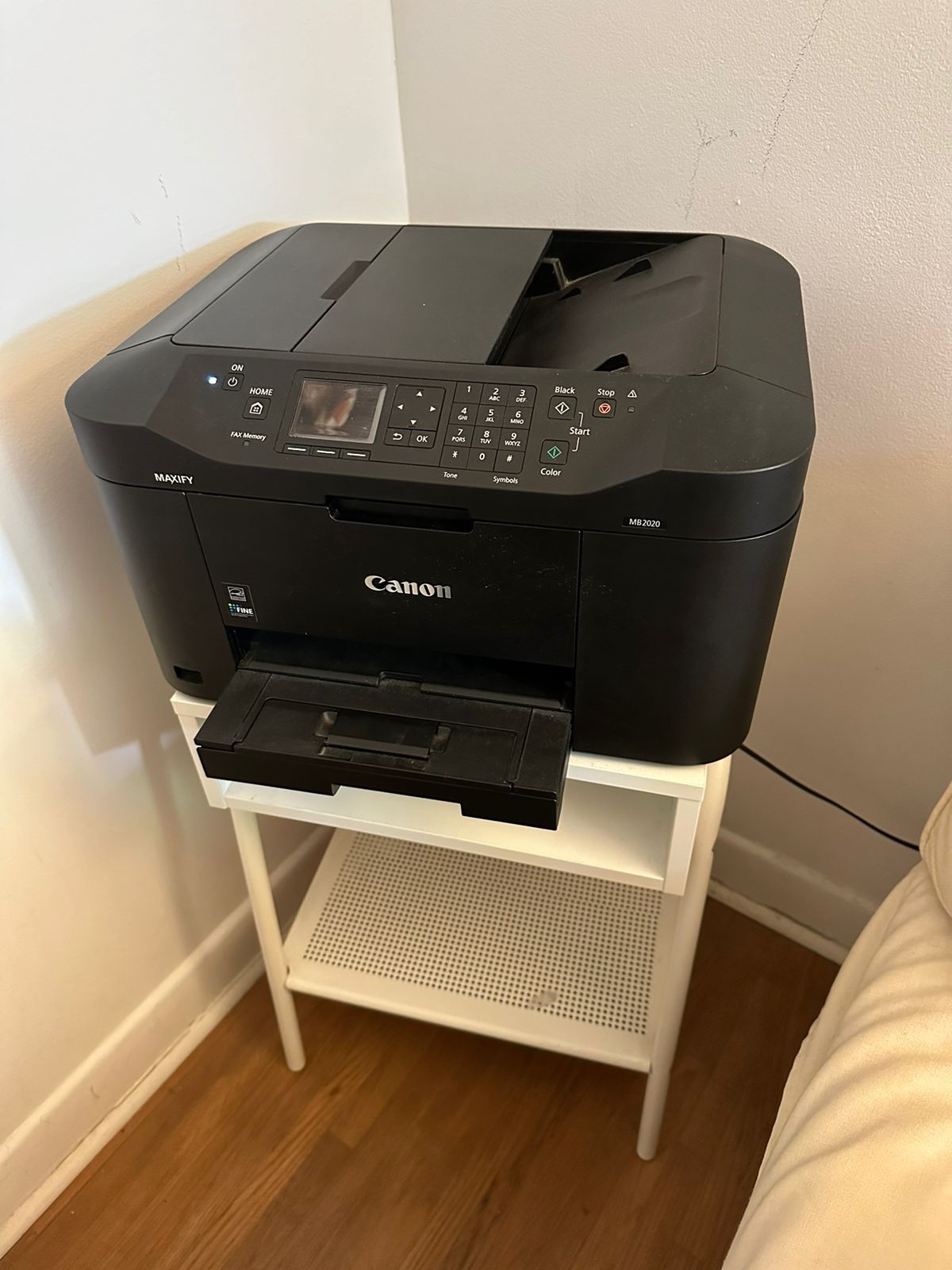 Cannon MB2020 wireless printer with table and paper storage - photo 2